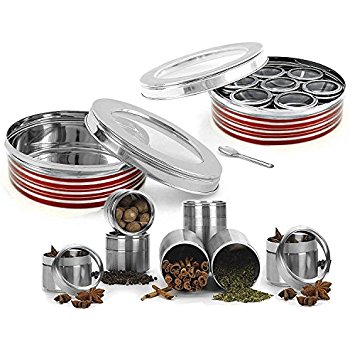 Spice Tin Box With Glass Lid, For Food