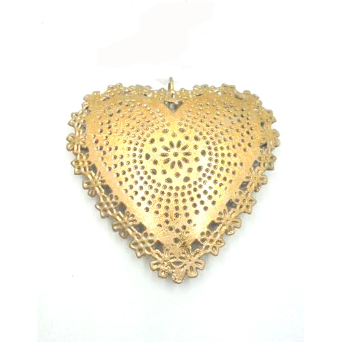 Metal Christmas Heart Shaped Hanging Ornament