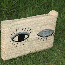 Straw Marrakech Clutch, Color : Multi