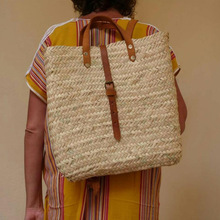 Straw Summer Tote Backpack, Style : Bohemian, Crossbody Bag