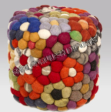 Pebble Wool Ottomans