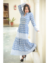 SR Exports Long Party Wear, Technics : Printed