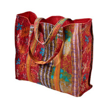 SR Exports Silk Saree Tote Bag, Style : Vintage