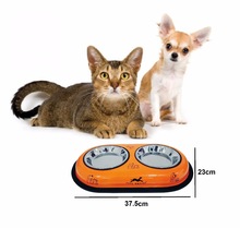 PET Bowl Double Diner, For Cats, Size : 200 Ml X 2