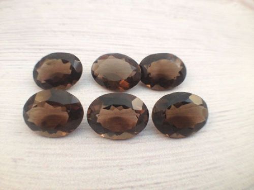 Calibrated Natural Smoky Gemstone, Shape : Oval