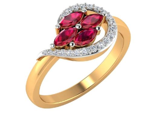 Diamond Natural Ruby Stone Ring