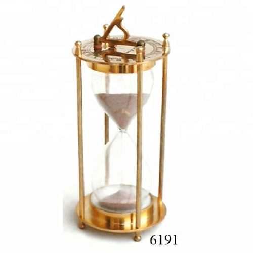 Brass Hourglass Sand Timer, Size : 6'