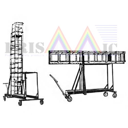 Polished Aluminum TELESCOPIC TILTABLE TOWER LADDER, For Construction, Industrial, Certificate : ISI Certified