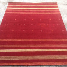 Rust Hand Woven Handloom Rug, For Bedroom, Commercial, Decorative, Home, Hotel, Prayer, Design : LK105