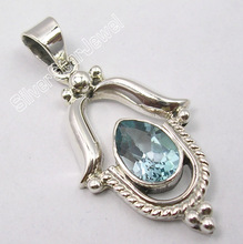 Blue Topaz Pendant, Occasion : Gift