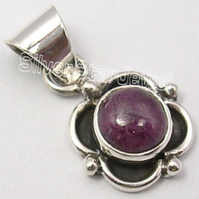 Www.SilverStarJewellery.com Ruby Gemstone Pendant, Gender : Women's