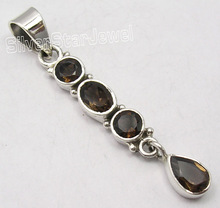 Silver Star Smoky Quartz Pendant, Occasion : Party