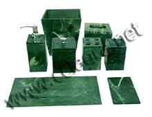 CCI AGRA Green Marble Bathroom Set