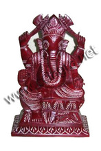 CCI AGRA Soapstone Colored Ganesha Statue, Technique : Carved