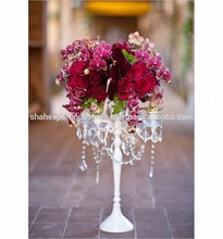 White Candelabra With Flowers Bowl, For Weddings