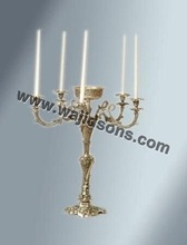 Five Arm Gold Candelabras