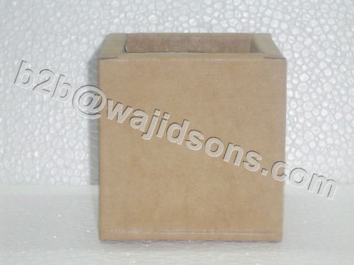 Galvanized LEATHER SQUARE CUBE POT