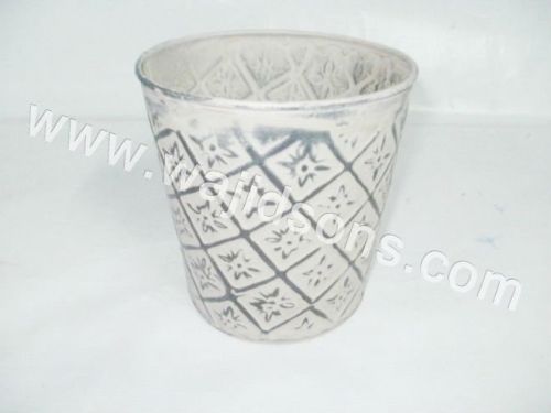 Metal Handpainted Plant Pot