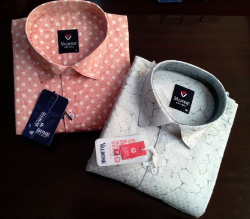 VALBONE MEN'S PRINTED CASUAL SHIRT, Size : XL, XXL