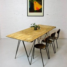 Trestle Leg Industrial Dining Table