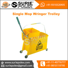 SuriePolex Single Mop Wringer Trolley, Color : Yellow