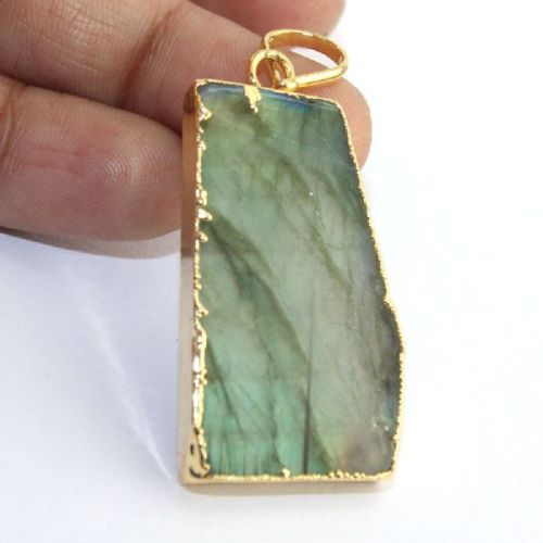 Labradorite Gold Plated Pendant Necklace, Occasion : Party