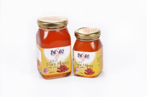 Kashmiri Honey Infused With Saffron, Color : Dark, Dark