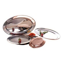 HERITAGE Metal Steel Oval Platter, Feature : Eco-Friendly