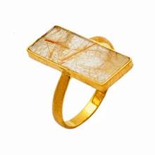Golden Rutile Rings, Color : Picture
