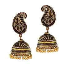 Gold and Silver Plated Jhumka Earring, Occasion : Anniversary, Engagement, Gift, Party, Wedding