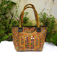 Indian Hand Block Print Shoulder Tote Bag