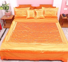 Reena Handicrafts 100% Cotton Silk Home Decor Bed, Size : King