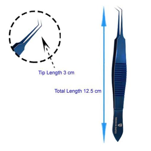 Hair Transplant Titanium Forceps Angled 12.5 cm/5