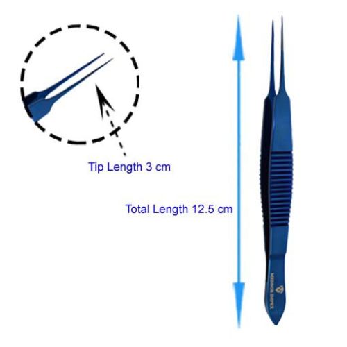 Hair Transplant Titanium Forceps Straight 12.5 cm/5