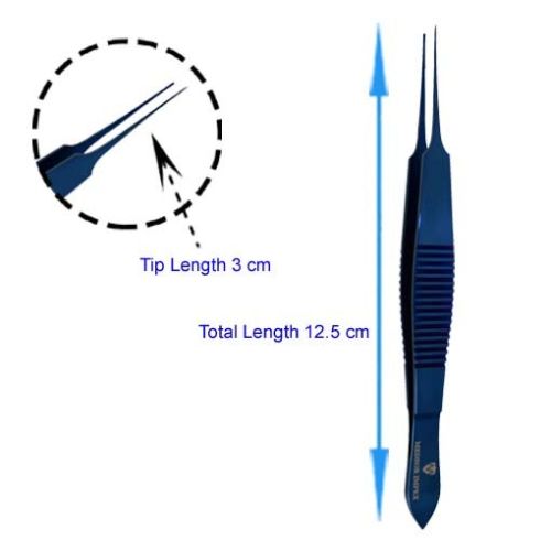 Hair Transplant Titanium Forceps Teeth 12.5 cm/5