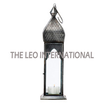 METAL Black Nickel Moroccan Lantern, Size : STANDARD