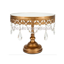 METAL Crystal Beaded Cake Stand, Size : STANDARD