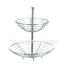 Metal Polish Double Floor Fancy Hanging Basket