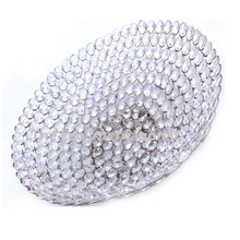 Metal Round Crystal Tray, Size : STANDARD