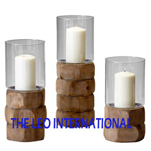 Natural Wood Candle Holder