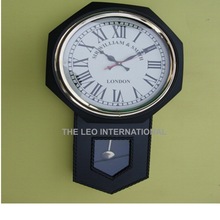 WOOD Vintage Black Wall Clock