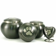 ASH BLACK ODYSSEY PAW PET URN SET