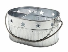 GALVANIZE HOLLOW STAR KITCHEN CADDY