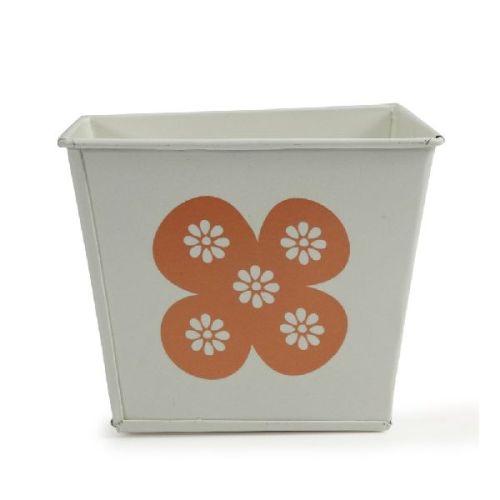 Metal Planter Hand Crafted With Floral Motifs
