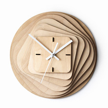 Wooden Clock, Color : Natural