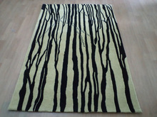 Fine Wool Hand Tufted Carpets, For Bedroom, Decorative, Home, Hotel, Pattern : Cut Pile