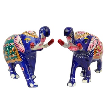 Enamel Work Elephant Statue