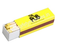 Splint Promotional Safety Match, For Hotel, Stick Size : Buyers Choice