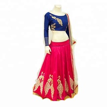 Jau Fashion Designer Kids Lehenga Choli, Technics : Embroidered