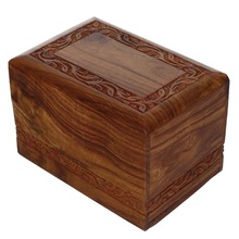 KAMRAN Wooden WOOD CARVED CREMATION URN, For Adult